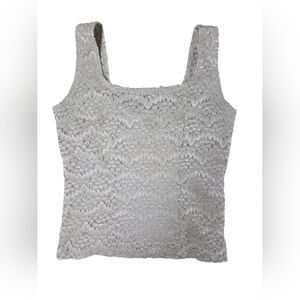 Chic Lace Women's Tank Top in Cream